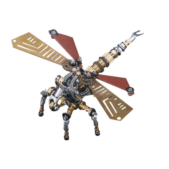 blind box 3pcs/set diy mechanical assembly metal steampunk insect puzzle model kit