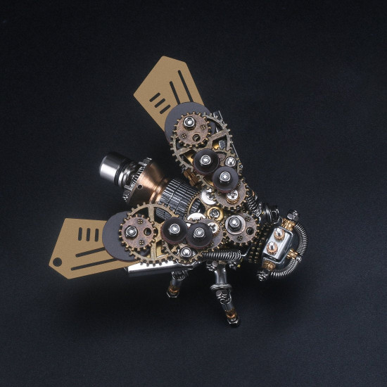 blind box 3pcs/set diy mechanical assembly metal steampunk insect puzzle model kit