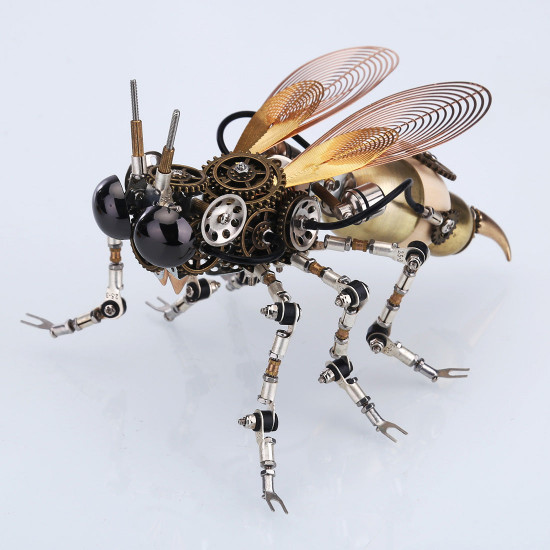 bluetooth speaker diy mechanical wasp assembly steampunk metal model kit