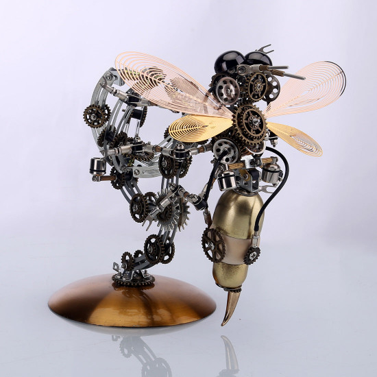 bluetooth speaker diy mechanical wasp assembly steampunk metal model kit