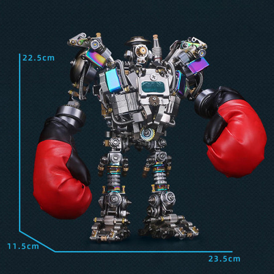 boxer mech diy metal assembly building kit 880pcs+ wireless bluetooth speaker- destroyer