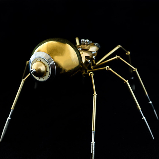 brass metal spider insect model assembled crafts for home collection