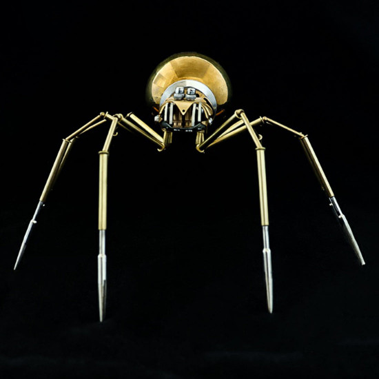 brass metal spider insect model assembled crafts for home collection