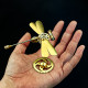 brass mini dragonfly insect model with base handmade assembled crafts