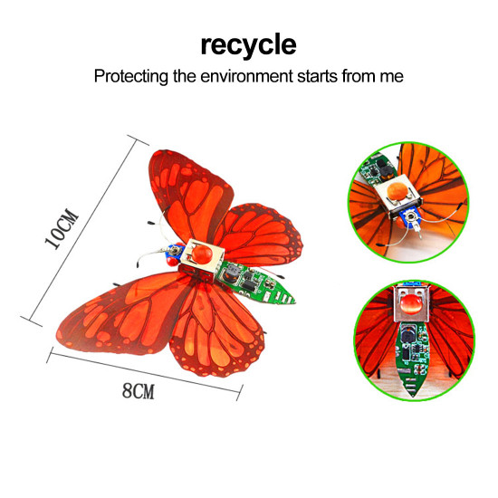 butterfly model diy assembly mechanical insect puzzle handmade toy set with voice-activated photo frame