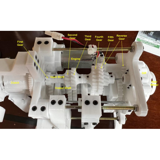 car manual transmission drive 3d plastic assembly model kit