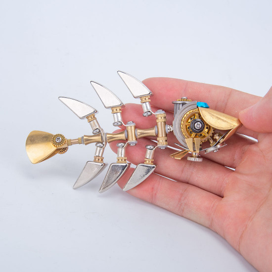 christmas advent calendar with 7 small steampunk deep sea animal model kits