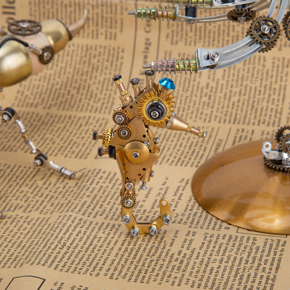 christmas advent calendar with 7 small steampunk deep sea animal model ...