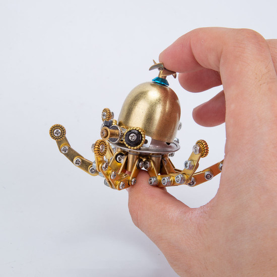 christmas advent calendar with 7 small steampunk deep sea animal model kits