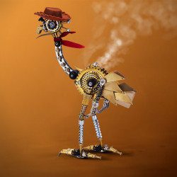 classic ostrich western cowboy 350pcs 3d metal model kits steampunk animal classic ostrich western cowboy 350pcs 3d metal model kits steampunk animal