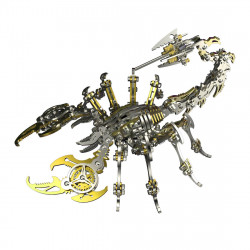 colorful indian 3d red metal puzzle scorpion diy model kit premium version