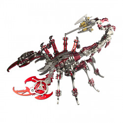 colorful indian 3d red metal puzzle scorpion diy model kit premium version