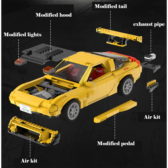 red suns mazda fc3s rx-7 1655pcs