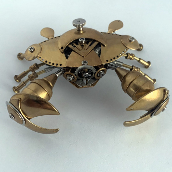 crab metal steampunk sculpture model handmade assembled crafts