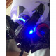 creative full face helmet dress up cosplay mask with light - blue light