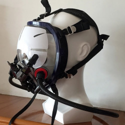 creative full face helmet dress up cosplay mask with light - blue light