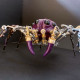 creative metal purple tarantula spider insect bug steampunk model assembled crafts