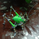 creative steampunk 3d green cricket insect sculpture assembled model kits