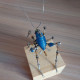 creative steampunk 3d green cricket insect sculpture assembled model kits