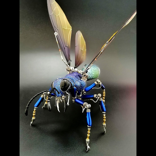 cuckoo wasp metal steampunk sculpture model kits crafts for home collection display