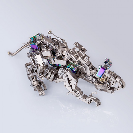 custom 714pcs assembled metal electronic plague-a 3d mecha mouse model toy with bluetooth stereo