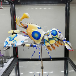 customized 3d metal lobster sculpture  assembly model kits crafts for home decor collection display