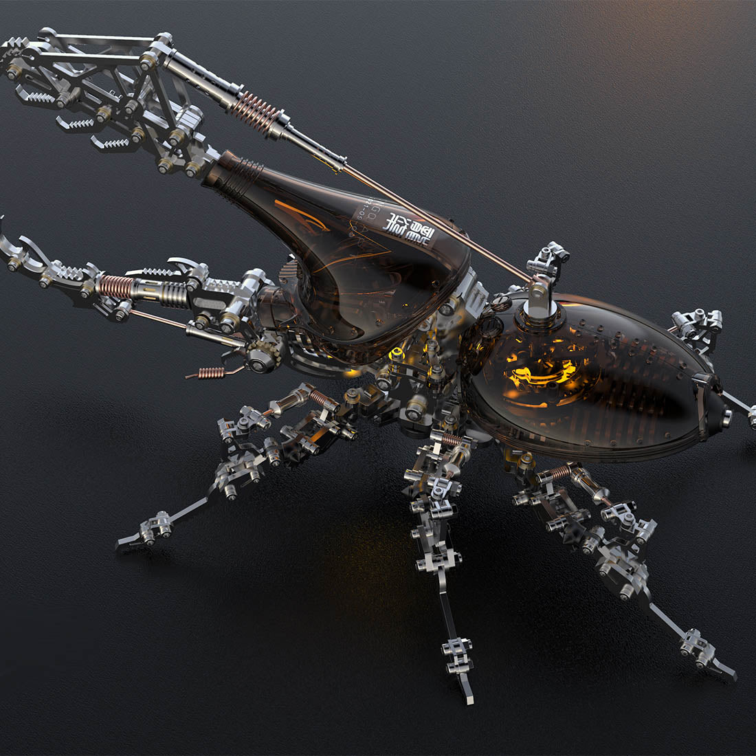 diy 3d assembly mechanical dynastes insect model creative toy set (1 ...
