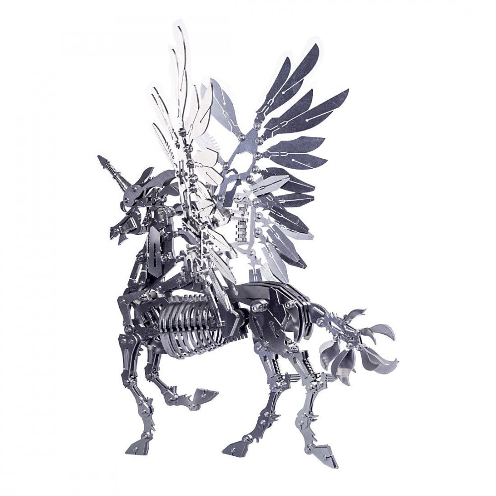 diy 3d assembly metal large unicorn with wing puzzle model - diy-3d ...