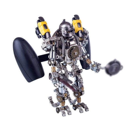 diy 3d assembly metal mechanical soldier robot puzzle model