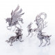 4pcs diy 3d assembly stainless steel fox elk beast unicorn puzzle toy model