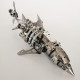 diy 3d metal mechanical giant shark model building kits for adults