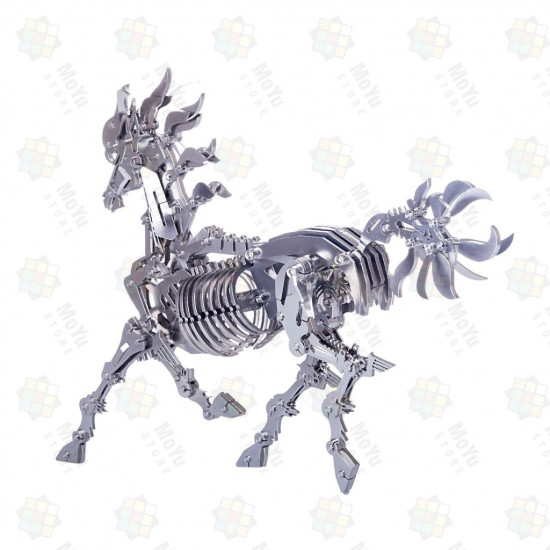 diy 3d stainless steel assembly big horse model