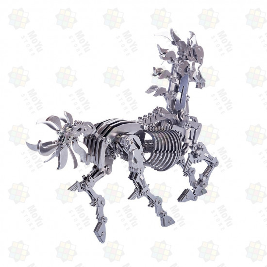 diy 3d stainless steel assembly big horse model