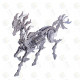 diy 3d stainless steel assembly big horse model