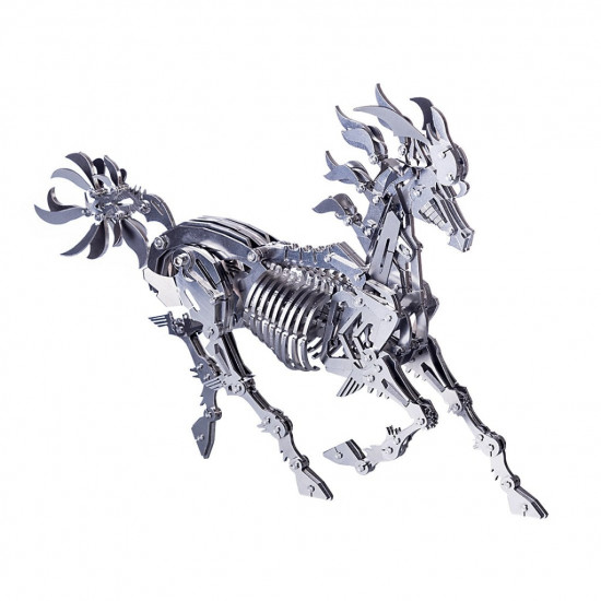 diy 3d stainless steel assembly big horse model