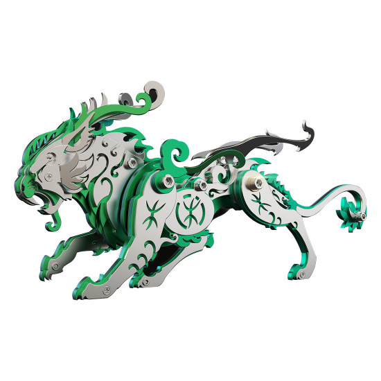 diy assembly ancient chinese tiger beasts 3d metal model kits toy