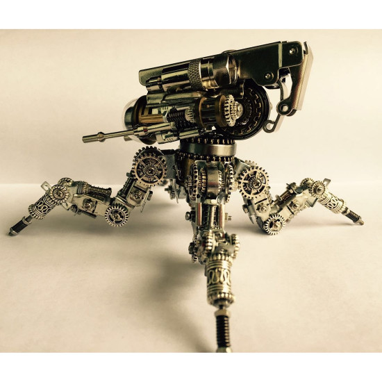 diy assembly metal knight mecha puzzle toy model