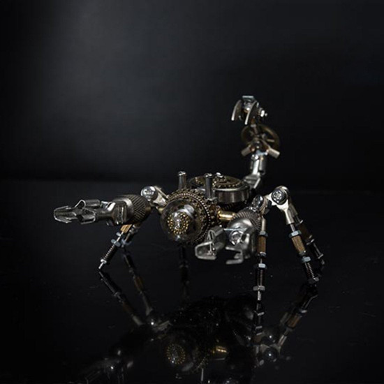 diy assembly metal scorpion puzzle model home decor gift