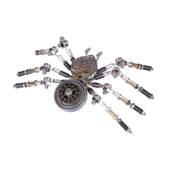 diy assemby metal 3d spider model kit home office decor gift