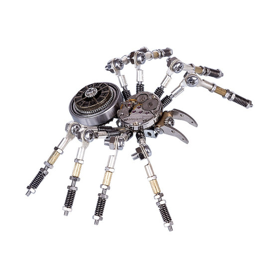 diy assemby metal 3d spider model kit home office decor gift