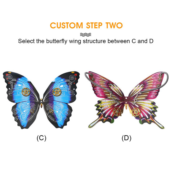 custom diy steampunk butterfly 3d metal kit