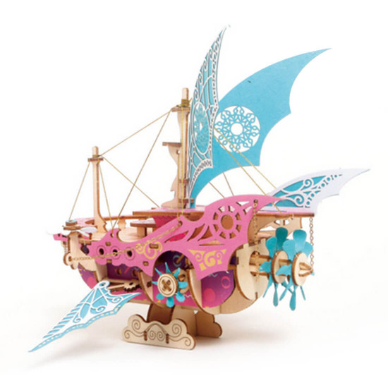 diy fantasy arabian spaceship 3d wooden steampunk toy model