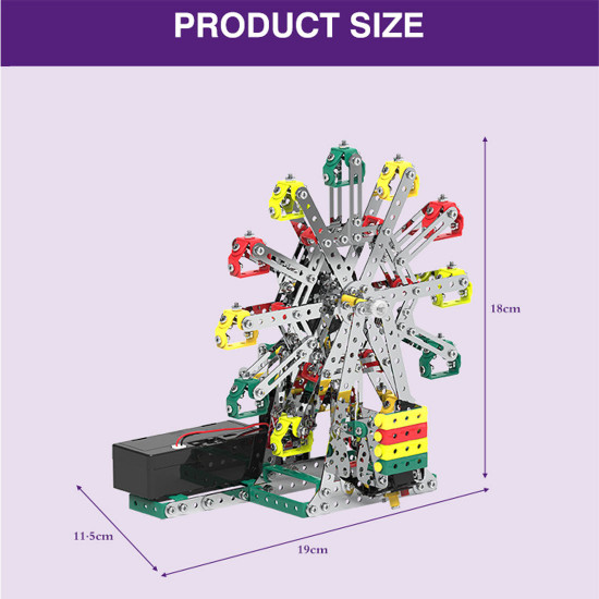 diy ferris wheel screw assembly model metal mechanical puzzle adults kids toy 571pcs