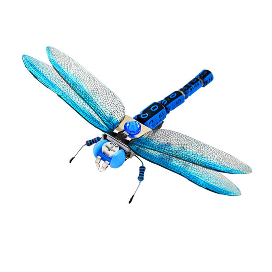 diy gift insect dragonfly assembly model handmade puzzle toys with voice-activated photo frame