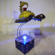 diy mechanical metal turtle taxi steampunk sculpture animal  assembled model kits with light