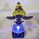 diy mechanical metal turtle taxi steampunk sculpture animal  assembled model kits with light