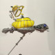 diy mechanical metal turtle taxi steampunk sculpture animal  assembled model kits with light