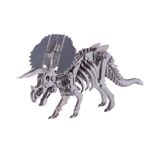 2pcs diy metal assembly 3d triceratops brachiosaurus dinosaurs puzzle jigsaw