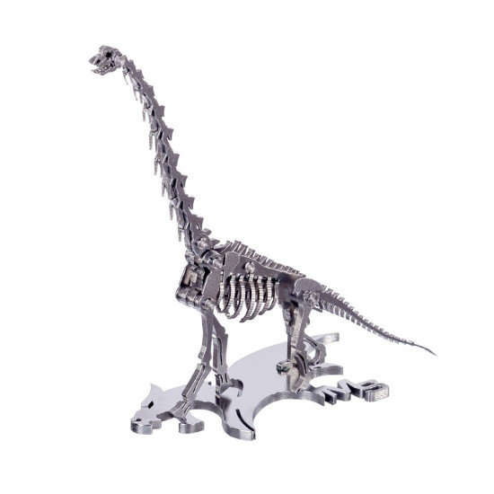 2pcs diy metal assembly 3d triceratops brachiosaurus dinosaurs puzzle jigsaw