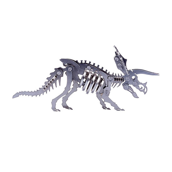 2pcs diy metal assembly 3d triceratops brachiosaurus dinosaurs puzzle jigsaw